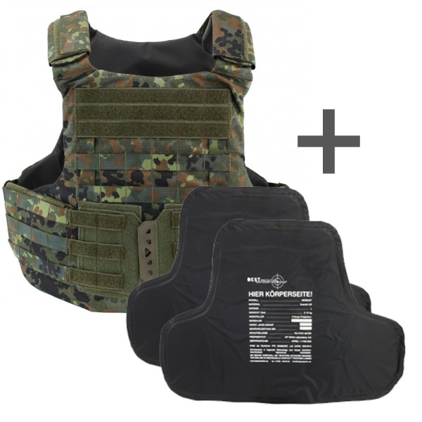 Bundle Zentauron Schutzweste/Plattenträger MOBAST-THOR inkl. NIJ Level 3A Weichballistik
