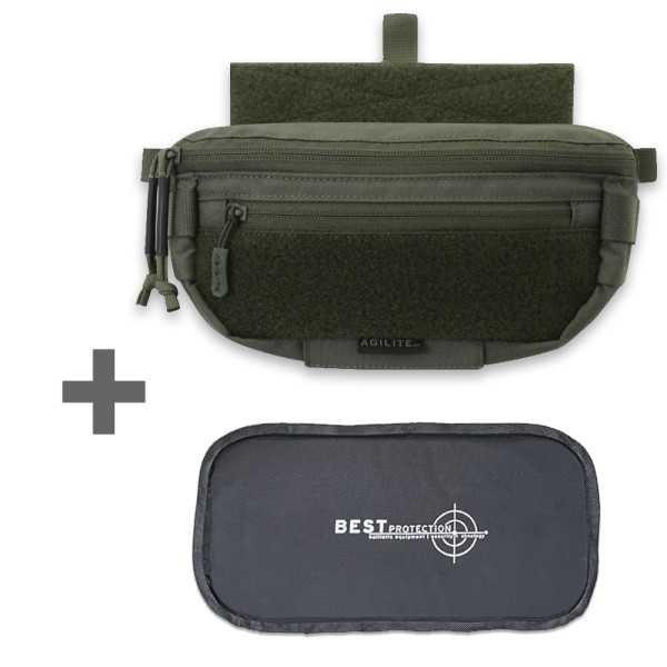 Bundle AGILITE Sixpack Hanger Pouch Hip Bag inkl. Weichballistik NIJ 3A