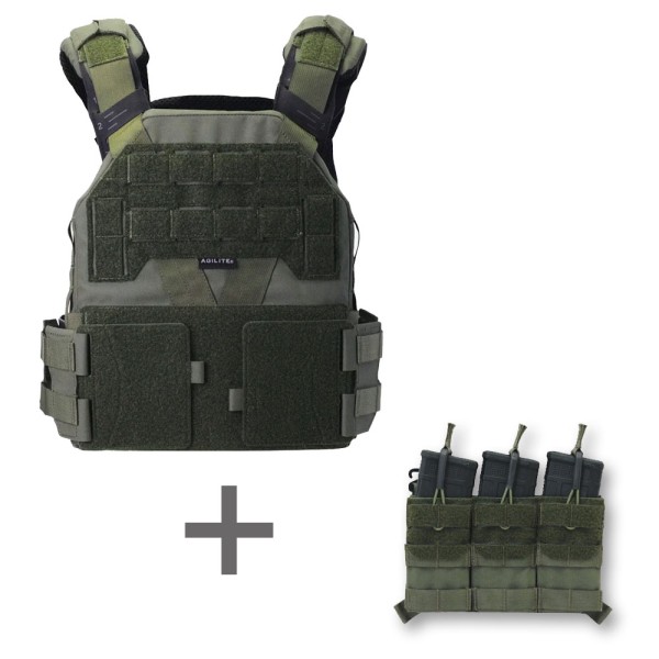Bundle Agilite K-Zero inkl. AG3 Placard Triple Mag Pouch