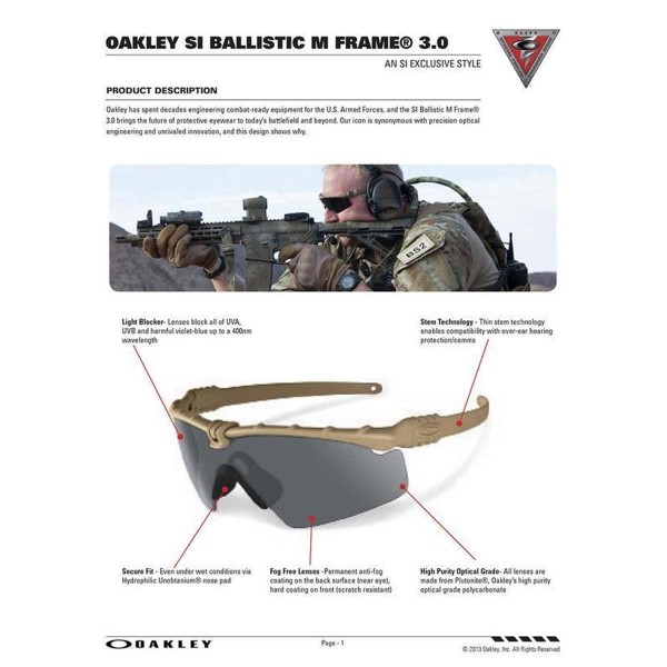 OAKLEY SI Ballistic M-Frame 3.0 Set Persimmon