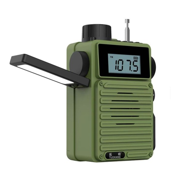 Notfallradio mit Handkurbel EMERGENCY, Solarladung, Bluetooth & wechselbarem Akku