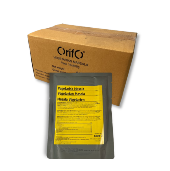 EXDK ORIFO EPA Vegetarian Masala 16 St. x 400g Box MHD 06/2026 Notfallnahrung