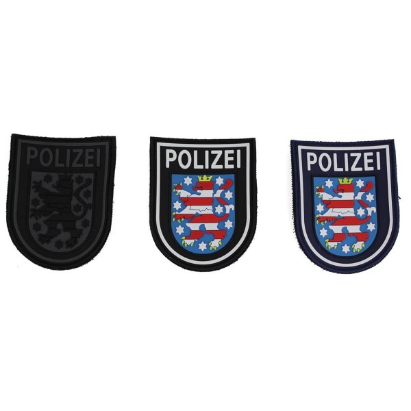 MRBS Rubber Ärmelabzeichen - Polizei Thüringen Patch - 9 x 7,2 cm
