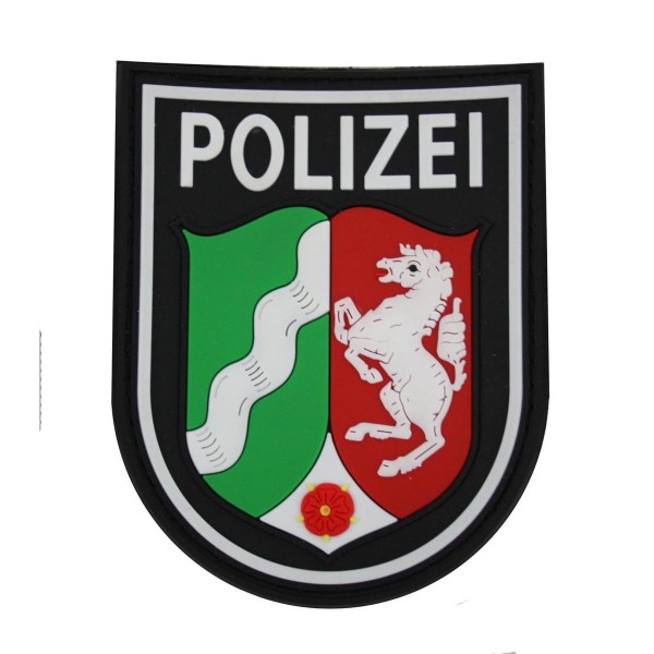 MRBS Rubber Ärmelabzeichen - Polizei Nordrhein-Westfalen Patch - 9 x 7,2 cm