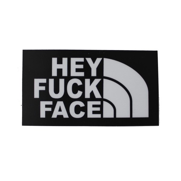 CID Sticker Aufkleber "Hey Fuck Face" - 9 x 5 cm