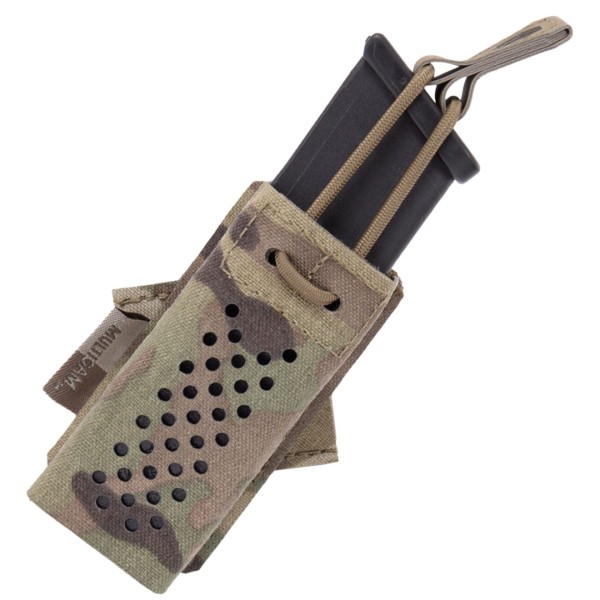 Warrior Assault Systems Laser Cut Aero Light Single Bungee 9mm 45° Mag Pouch