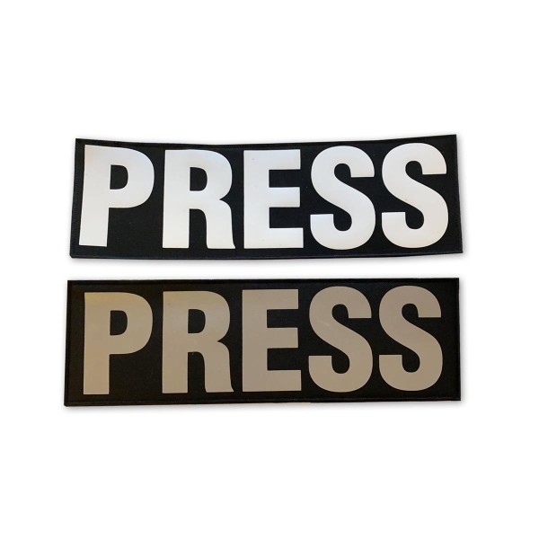 HCIM Patch Klettabzeichen PRESS - Schwarz 15 x 5 cm