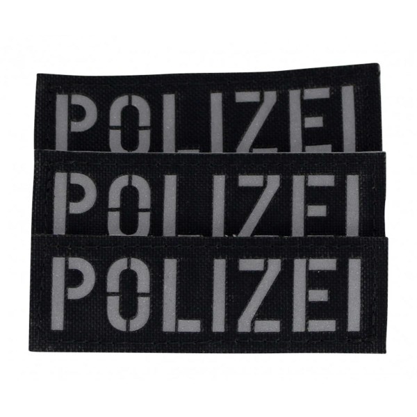 Zentauron 3er Set Cordura Patch Polizei klein - 2,5 x 7,5 cm