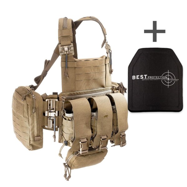 Bundle Tasmanian Tiger Combi Rig QR inkl. 1 Stand Alone Platte NIJ L4 30 x 25 khaki