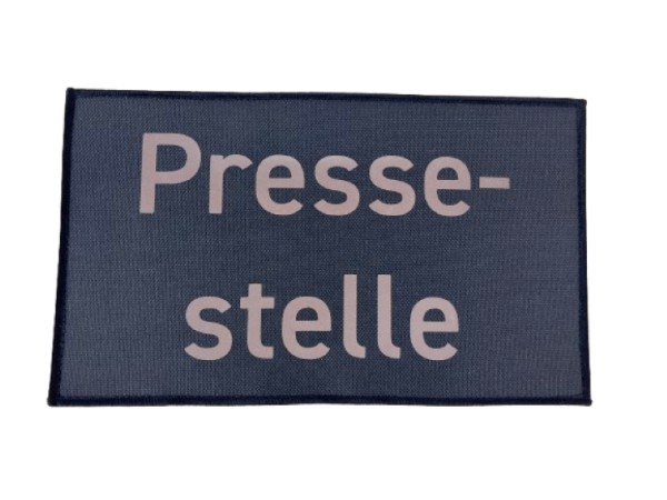 HCIM Patch Klettabzeichen Pressestelle 22 x 13 cm