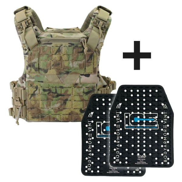 Bundle AGILITE K19 Plate Carrier 3.0 inkl Body Armor Vent Ventilationssystem (2 Panels)