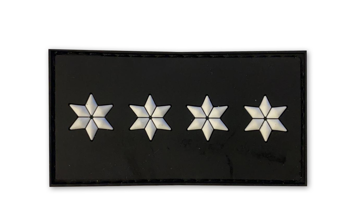 Polizei Rangabzeichen blau mit 1 weißen Balken ca 8x5cm Klett 1 Stück v568 