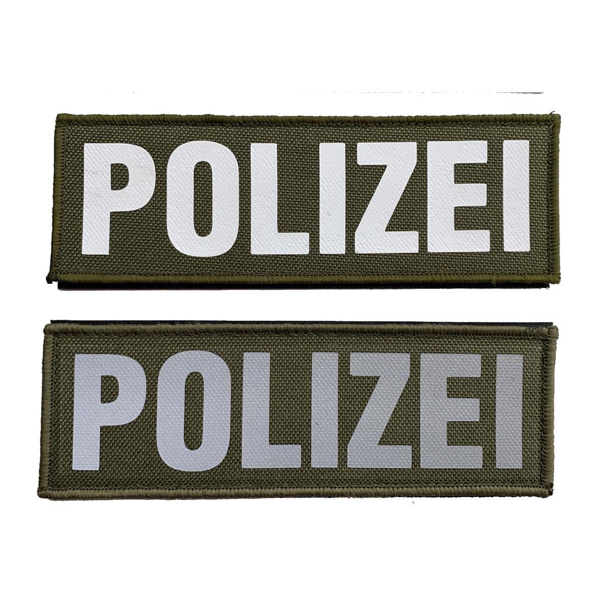 Produktbild von Polizei-Schild Im Straßenschild-Design – Grün, 52 X 11 Cm, 3 Mm Alu-Verbund – Von Werbedeal24