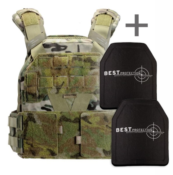 Bundle Agilite K-Zero Plate Carrier inkl. 2x Stand Alone Platten NIJ L4 SA 30x25