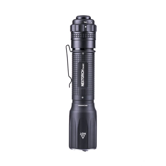 NexTorch TA30C Tactical LED Taschenlampe, 1600 Lumen, mit Nano- Keramik Glasbrecher, Stroboskopfunkt