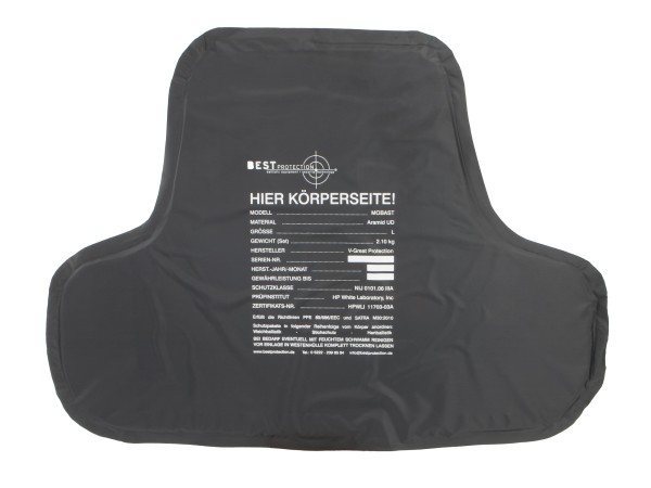 BPV NIJ Level 3A & KR1SP1 Ballistische Stichschutz Einlage (Set) für MOBAST / THOR Plattenträger