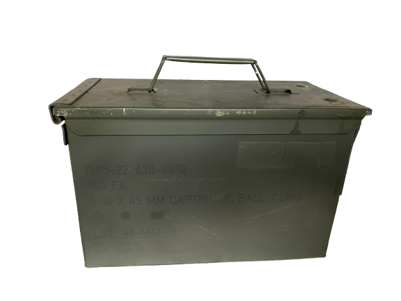 EXDK US Munitionskiste Metall 5.56 x 45 mm Clip-Verpackung