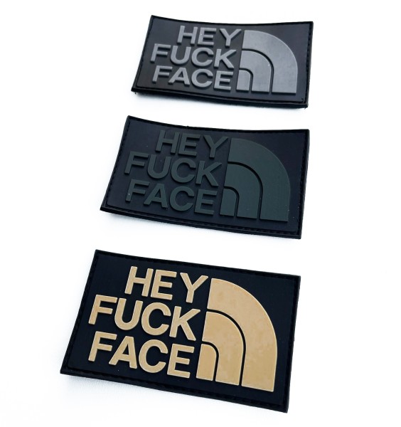 MRBS Rubber Patch "Hey Fuck Face" - 8,5 x 5 cm