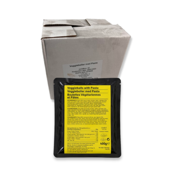 EXDK ORIFO EPA Veggieballs Pasta 22 St.x400g BOX Notfallnahrung MHD 07/2026