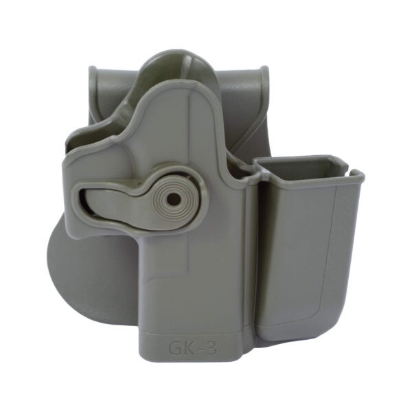 IMI Defense Polymer Retention Gun Holster Level 2 mit integriertem Magazinhalter für Glock 17/19/19X