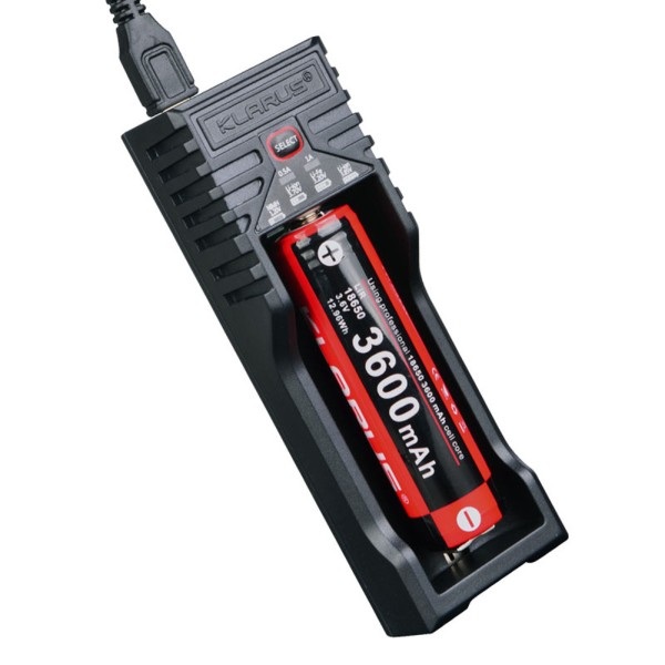 Klarus K1 PRO Ladegerät für 21700/18650/16340/14500 Akkus (Single Slot)